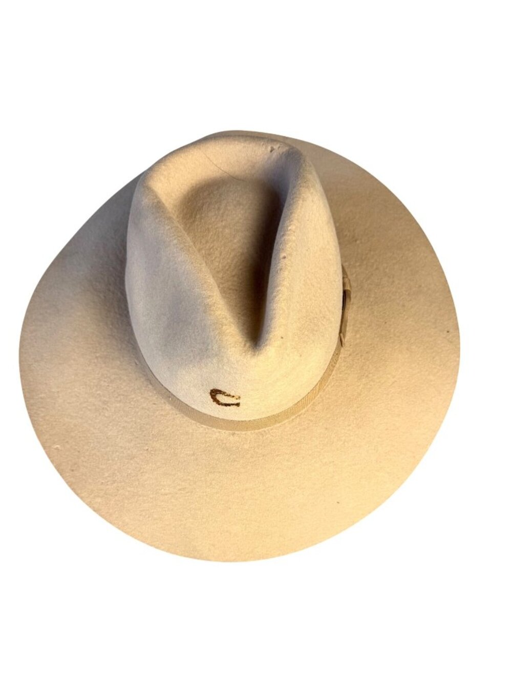 Charlie 1 Horse Highway Beige Wool Cowboy Hat Distressed Medium